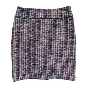 Vintage 90s Rachelle Silk Wool Tweed Mini Skirt Size 6 Pink Academia Y2K Preppy